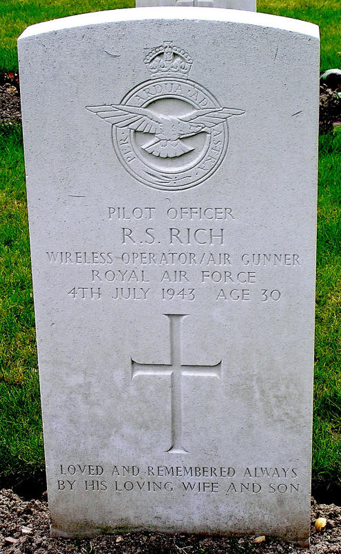 P/O Ronald Stanley Rich<br /><br /><br />died on active duty - July 4th, 1943